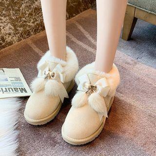 Fluffy Pom Pom Snow Boots