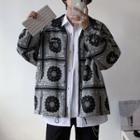 Two-way Printed Oversize Jacket