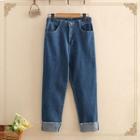 Moon Embroidered Jeans