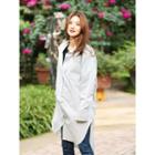 Dip-back Cotton Shirtdress