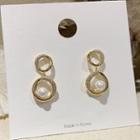 Faux Pearl Drop Earring 1 Pair - Silver Pin - Gold - One Size