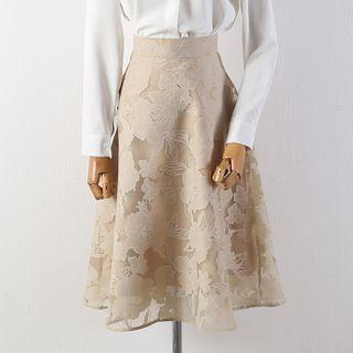 Mesh Lace A-line Skirt