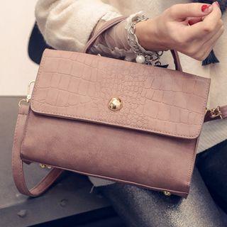 Croc Grain Pattern Crossbody Bag