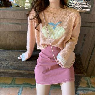 Apple Cropped Sweater