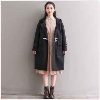 Toggle Hooded Trench Coat