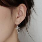 Star Drop Earring 1 Pair - Earring - Star - Silver - One Size