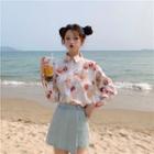 Fruit Printed Long-sleeve Shirt As Shown In Figure - One Size