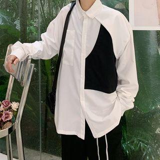 Paneled Oversized Shirt