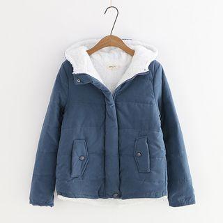 Fleece-lining Padded Hooded Jacket
