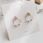 925 Sterling Silver Star Hoop Earring As Shown In Figure - One Size