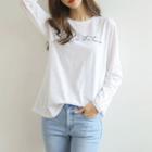 Letter-printed Button-back T-shirt