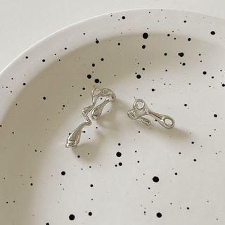 Asymmetrical Drippy Drop Earring 1 Pair - Silver - One Size
