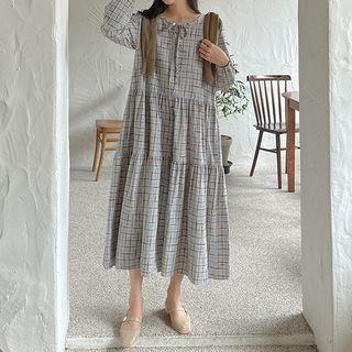 Tiered Plaid Dress