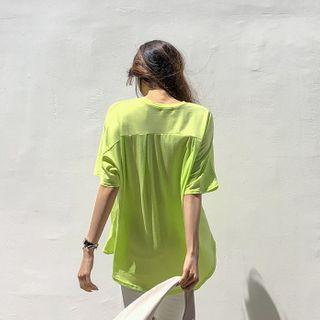 Shirred-back Oversize T-shirt