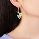 Resin Flower & Stone Dangle Earring