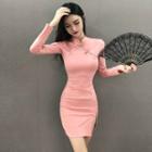 Long-sleeve Slim Fit Qipao Dress