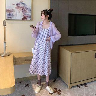 Light Shirt / Floral Vest Dress