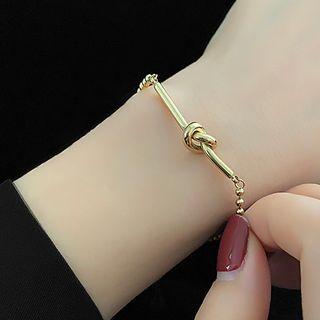 Alloy Knot Bracelet Gold - One Size
