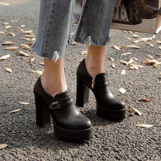 Platform Chunky-heel Shoes