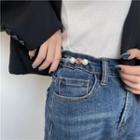 Faux Pearl Safety Pin Jeans Waist Adjuster