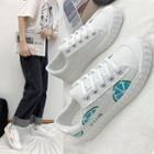 Print Canvas Lace-up Sneakers