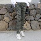 Band-waist Camouflage Tapered Pants