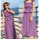 Set: Frill Strap Top + A-line Skirt