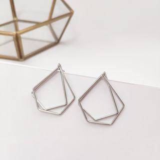 Metallic Geometric Earring As Shown In Figure - One Size