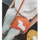 Swan Embroidered Shoulder Bag