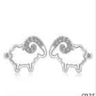 Rhinestone Sheep Stud Earrings