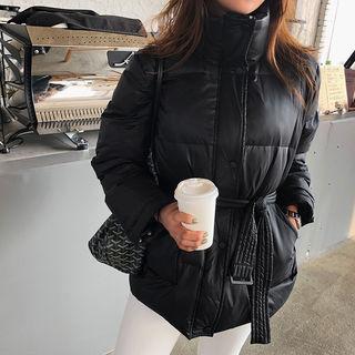 Belted Duck Down Puffer Jacket