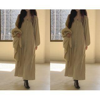 Round-neck Maxi Shirtdress