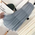 Polka Dot A-line Midi Flare Skirt