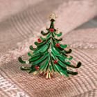 Christmas Tree Brooch 1 Pc - As Shown In Figure - One Size