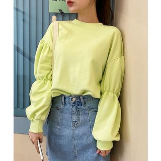 Band-trim Sleeve Sweatshirt