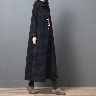 Corduroy Midi A-line Sweatshirt Dress