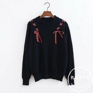 Plaid Bow Sweater