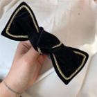 Bow Hair Tie Hair Tie - Gold & Black - One Size