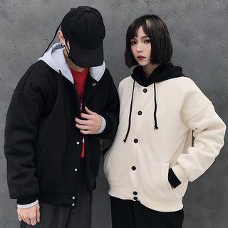 Couple Matching Hooded Baseball Jacket