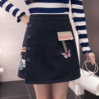 Mini Applique A-line Skirt