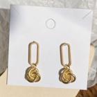 Knit Earring 1 Pair - Gold - One Size