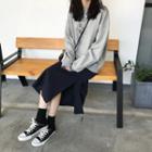 Long Sleeve Printed Pullover / A-line Skirt