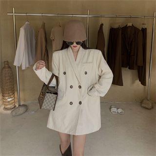 Loose-fit Corduroy Double-breasted Coat