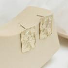 Alloy Textured Rectangle Earring