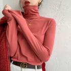 Brushed Fleece-lined Turtleneck Top In 11 Color