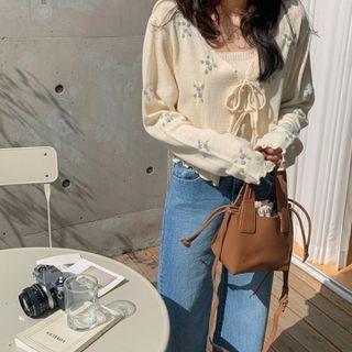 Stitched Tote Bag With Pouch