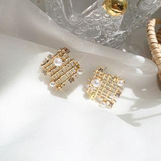 Faux Pearl Drop Earring 1 Pair - Bm0153 - As Shown In Figure - One Size