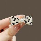 Bow Faux Pearl Alloy Hair Clip Gold - One Size