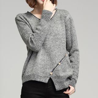V-neck Asymmetrical Sweater