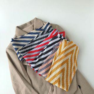 Dotted Accordion Satin Scarf